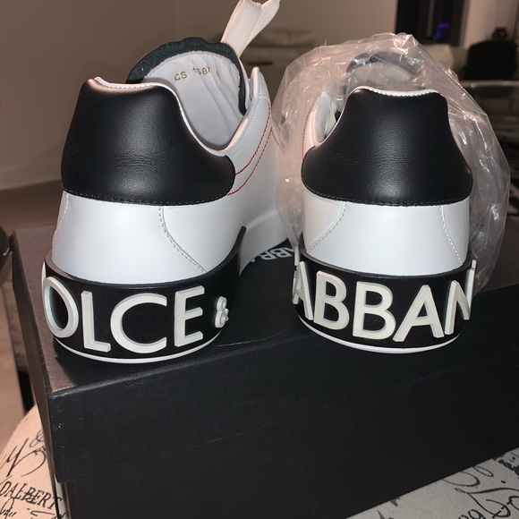 Dolce & Gabbana white Nappa Portofino sneakers - Picture 3 of 6